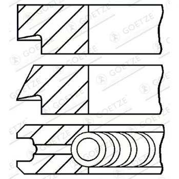 Píst motoru Sada pístních kroužků, 08-438300-00