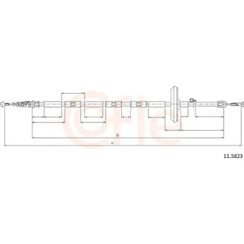 Lanko parkovací brzdy Tazne lanko, parkovaci brzda, 11.5823