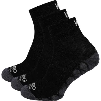 Pánské ponožky Ponožky Warg Endurance Merino Mid 3-pack Velikost ponožek: 35-38 / Barva: černá