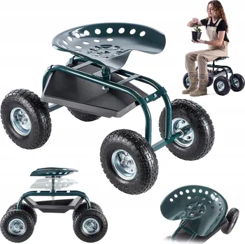 Zahradní židle Kadax kovová zelená