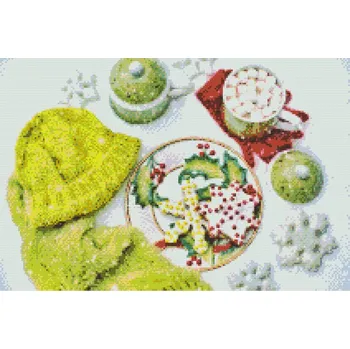 Diamantové malování Diamantové malování - Vánoční pozadí 2 Velikost: 40x60cm, Rámování: Pouze srolované plátno, Diamanty: Kulaté