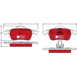 Sada brzdových destiček, kotoučová brzda, GDB1389DTE