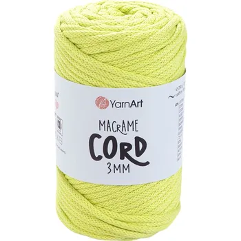Příze Yarn Art Macrame Cord 3 mm 85 m 755 Light Green Šňůra