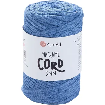 Galanterie Yarn Art Macrame Cord 3 mm 85 m 786 Lapis Šňůra