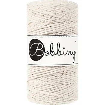 Příze Bobbiny 3PLY Macramé Rope 3 mm 100 m Golden Natural Šňůra
