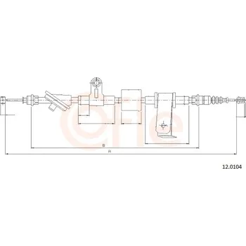Lanko parkovací brzdy Tazne lanko, parkovaci brzda, 12.0104