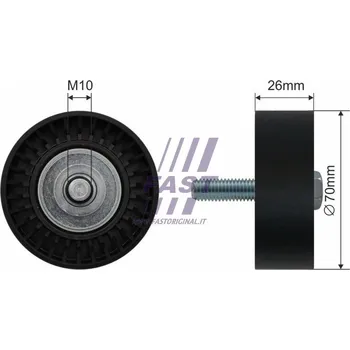 Vratná/vodicí kladka, klínový žebrový řemen, FT44530