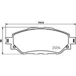 Sada brzdových destiček, kotoučová brzda, 8DB 355 037-801
