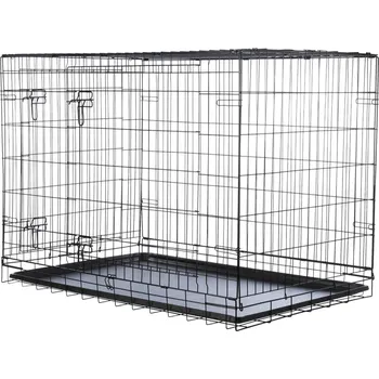 Pro psa Interiérová klec, plastové dno/stříbrná - 78x62x55