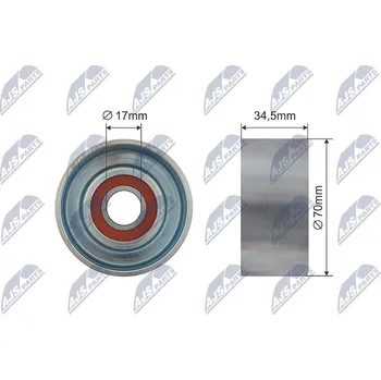 Napínací kladka, žebrovaný klínový řemen, RNK-NS-038