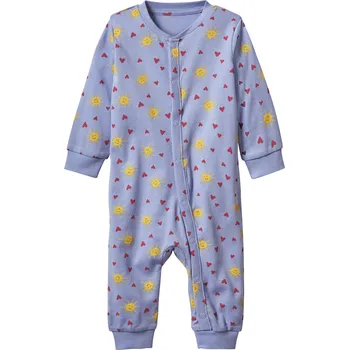 Kojenecký overall lupilu® Dívčí overal na spaní s BIO bavlnou (lila fialová, 50/56)