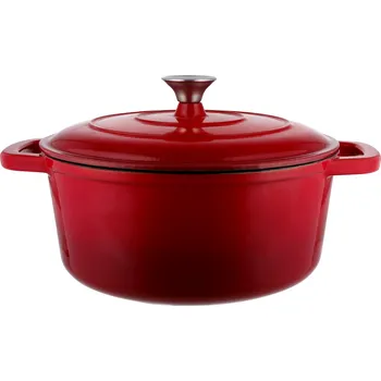 Hrnec SILVERCREST® Litinový hrnec, Ø 28 cm (červená)