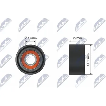 Napínací kladka, klínový řemen, RNK-BM-038