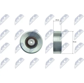 Vratná/vodicí kladka, klínový žebrový řemen, RNK-BM-073