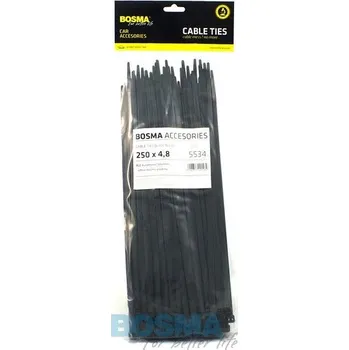 Organizace kabelů Stahovací pásky černé - 250 x 4,8, 5534