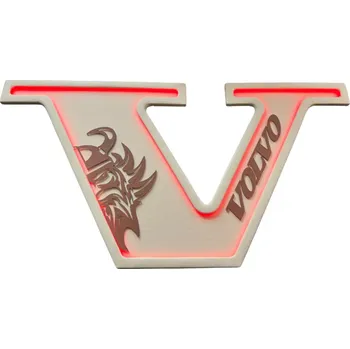 Ochranný autopotah Podsvícená tabule nad postel Volvo Viking - béžová/červené podsvícení