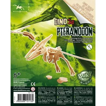 Dětská vědecká sada BUKI France BUKI Dino3D dřevěná skládačka Pteranodon