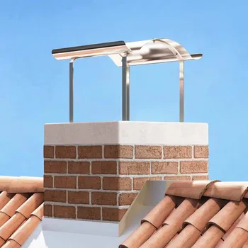 vidaXL Špička komína Stříbrná 59.5 x 50 x 36.5 cm Nerezová ocel