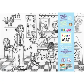 Obraz Průhledná voděodolná podložka na malování Strigo Funny Mat Zmrzlinárna