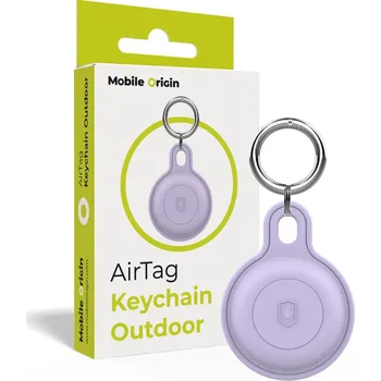 Pouzdro na mobilní telefon Klíčenka MOBILE ORIGIN pro Apple AirTag - outdoor - fialová