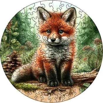 Puzzle Coolkousky Puzzle 27 cm, v krabičce, 15 × 15 × 4,6 cm, Lišče