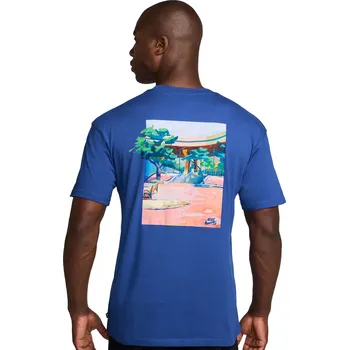 Pánské tričko Tričko Nike SB Max90 Skate Brooklyn Banks Game Royal, - L