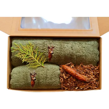 Myslivecký dárkový set - Osuška Srnec + Ručník Srnec