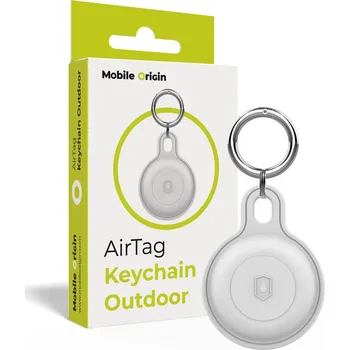 Pouzdro na mobilní telefon Klíčenka MOBILE ORIGIN pro Apple AirTag - outdoor - bílá