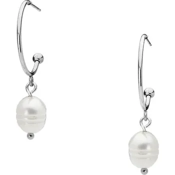 Náušnice Manoki Náušnice s perlou Lyra, chirurgická ocel KA215 Stříbrná Bílá