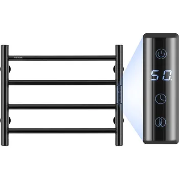 Držák na ručník Sušák na ručníky, 4 tyče, držák na ručníky, 5 úrovní teploty