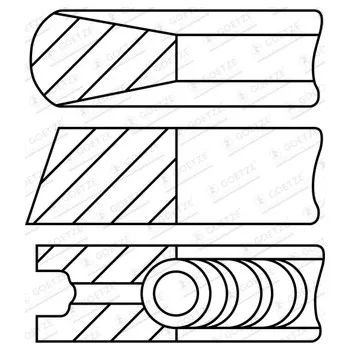 Píst motoru Sada pístních kroužků, 08-431900-10