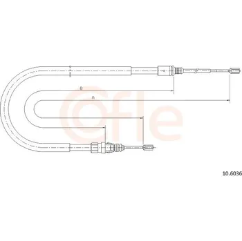 Lanko parkovací brzdy Tazne lanko, parkovaci brzda, 10.6036