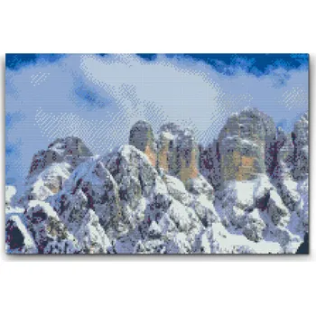 Diamantové malování Diamantové malování - Monte Civetta, Dolomity Velikost: 40x60cm, Rámování: Pouze srolované plátno, Diamanty: Čtvercové