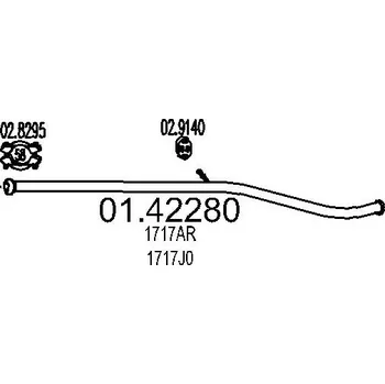 Výfuková trubka Výfuková trubka, 01.42280
