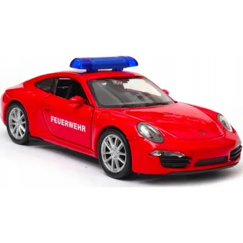autíčko Kovová pružina Porsche 911 991 Carrera S 1:34 WELLY Nex hasiči