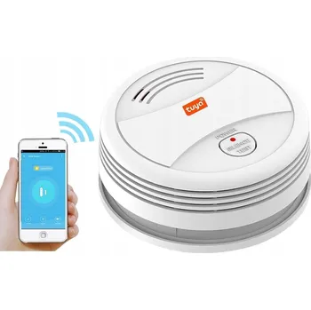 IP kamera Detektor kouře Tuya S-D1 s akustickým a světelným alarmem, připojení k WiFi