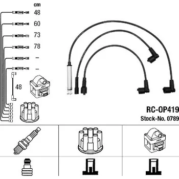 Zapalovací kabel Sada kabelů pro zapalování, 0789