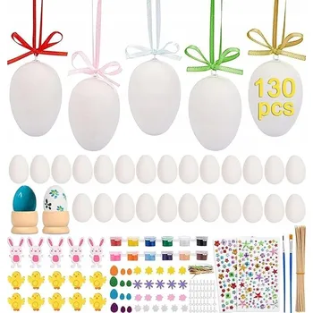 Velikonoční dekorace Vajíčka Velikonoční vajíčka Závěsky na zdobení a malování Kreativní sada