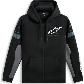 Pánské oblečení Mikina ESEMEX HOODIE, ALPINESTARS (černá/šedá) (Velikost: L)