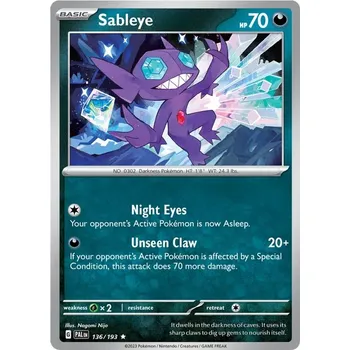Karetní hra Sableye 136/193 - Paldea Evolved Typ karty: Reverse Holo
