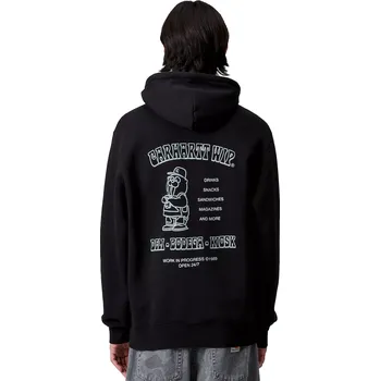 Pánská mikina Mikina S Kapucí Carhartt WIP Sandwich Black Blue Fog - M