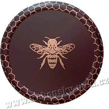 Víčko na zavařovací sklenici Víčko TO 82 bronzový plást se včelou MAT RTS R47 - Skladem leden 2026