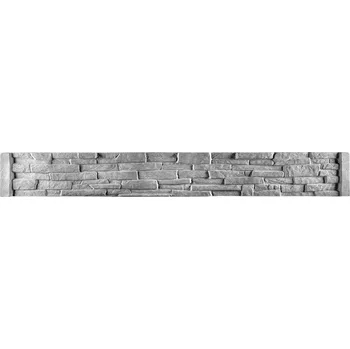 Plot Betonový plot v designu kamenného zdiva, deska 200*25*4 cm Antracit