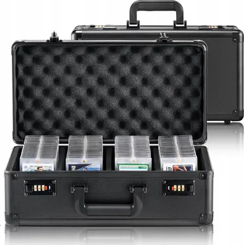 Sběratelská karetní hra Krabička na karty 120 PSA s 4 kapsami a zámkem na kód