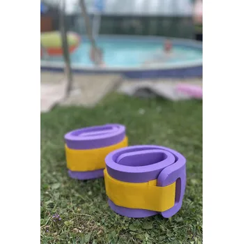 Nafukovací rukávky Nadlehčovací rukávky Barevná Fialové se žlutým suchým zipem