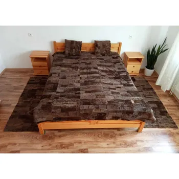 GEPARD sada z ovčí kožešiny kristina hnědá Velikost: 240x200/160x60/40x40