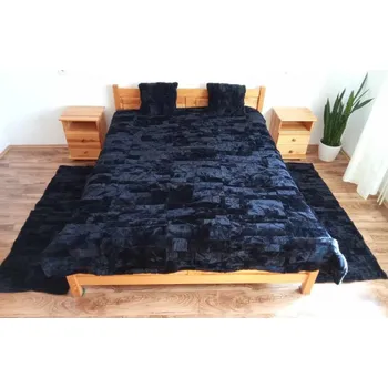 GEPARD sada z ovčí kožešiny kristina černá Velikost: 240x200/160x60/40x40