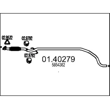 Výfuková trubka Výfuková trubka, 01.40279