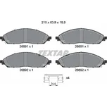 Sada brzdových destiček, vždy 4 kusy v sadě TEXTAR 2689101