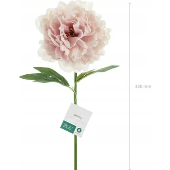 umělá květina Umělý květ "Pivoňka", světle růžová, PartyDeco, 35 cm